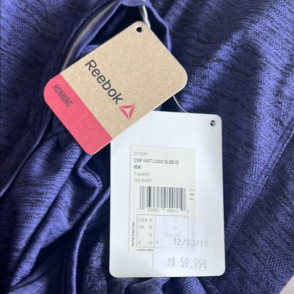 Reebok Speedwick Purple and Black Performance Long Sleeve Top - Picture 3 of 4